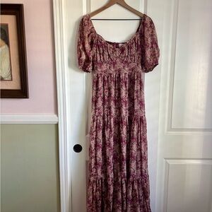Audrey Parks + Francesca’s Floral Pink Maxi Dress